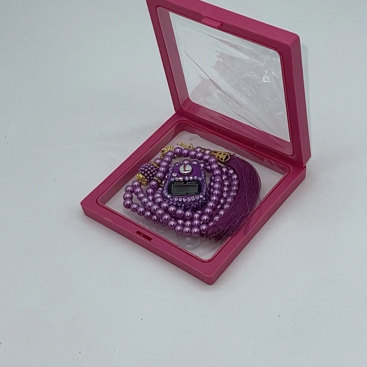 Digital tasbih set with beads - Lilac