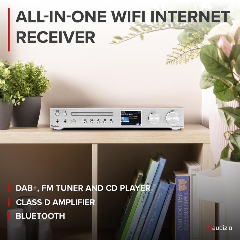 Audizio Bolzano Internet Radio Receiver & Amplifier - Aluminium 1