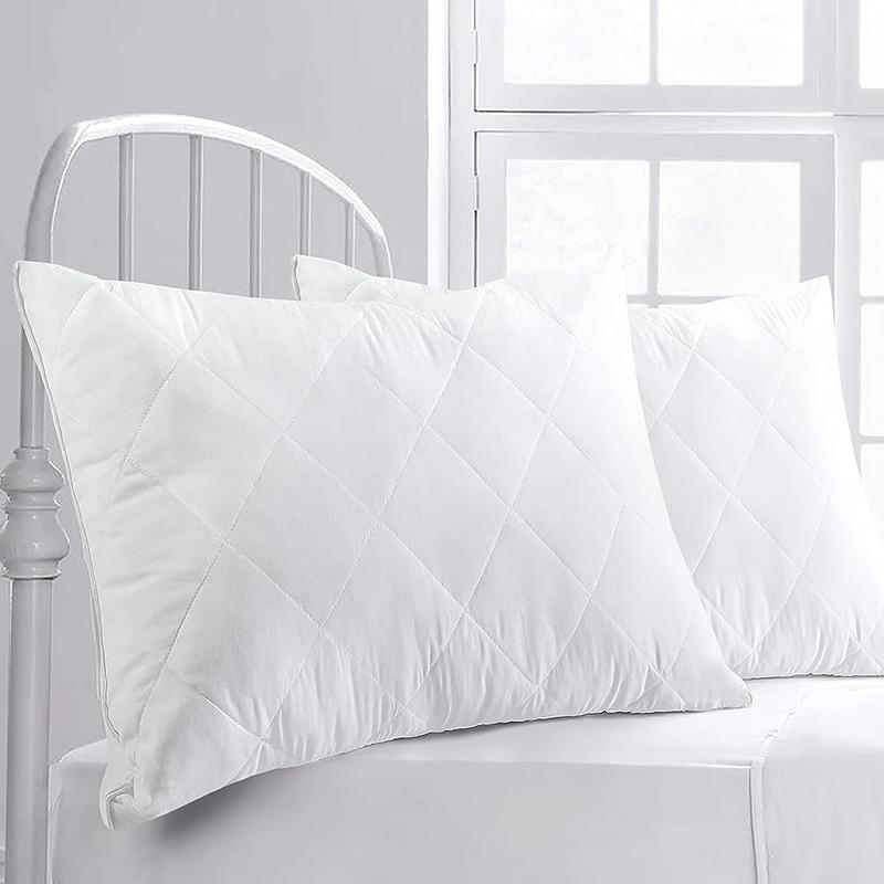 Hotel Quality for back, Stomach and side sleepers anti-allergy pillow with Quilted design and soft hollow-fiber hotel pillows PACK OF 4 3