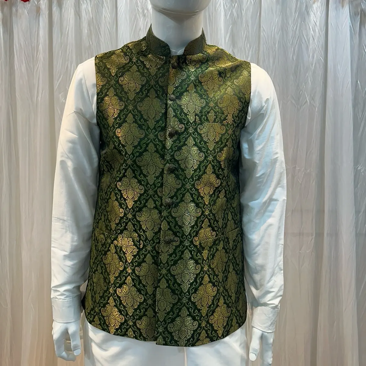 Menaal’s Jamawar Waist Coat for Men - Luxury Style - Menswear, Tops