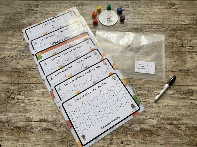 Product Introduction of Maths starter practise pack A4 reusable worksheets 1