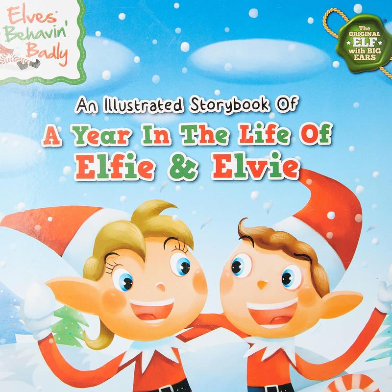 Elves Behaving Badly hardback book 'A year in the life of Elfie & Elvie' 2