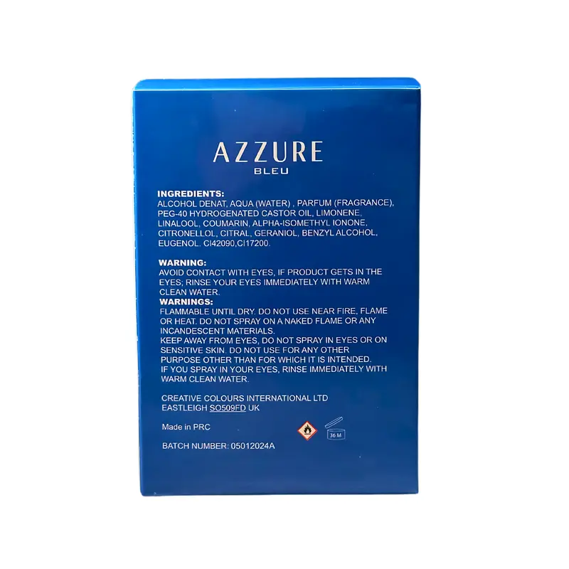Azzure Bleu Men's Aftershave Eau de Toilette Spray 100ML 6