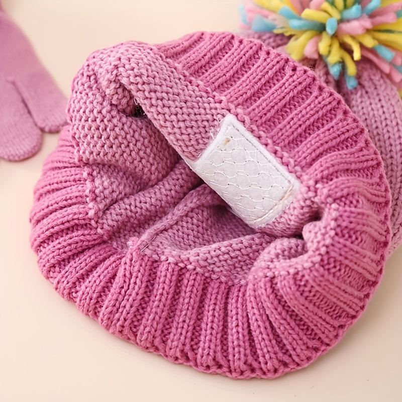 Product Introduction of Girls' Unicorn Cartoon Knit Beanie & Gloves Set - Cozy Winter Warmth for -6, Perfect Gift, Colorful, Outdoor, Sweater 4