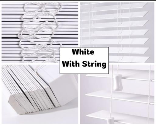 Royal Home Furnishing White Faux Wood Venetian Blinds String blinds  - Perfect for Your Home Decor 3