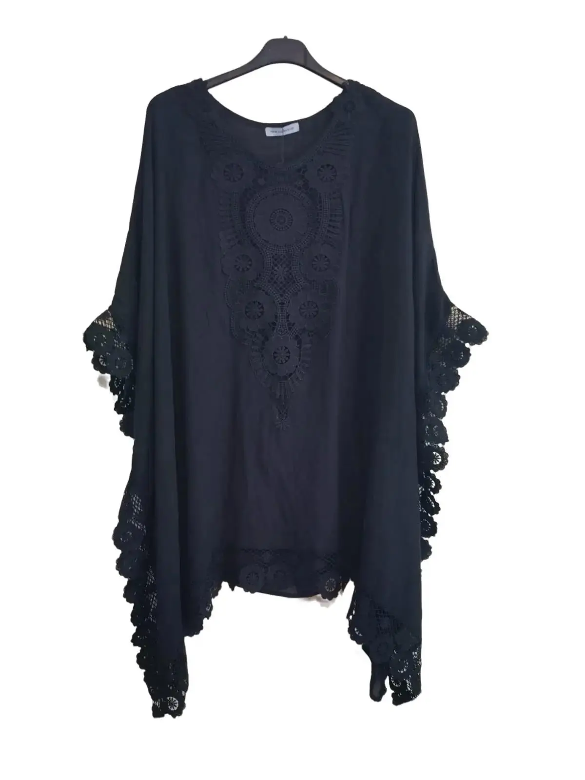 Women,s Italian Border Lace Kaftan UK Sizes Fits 16 to 24 Basic Batwing
