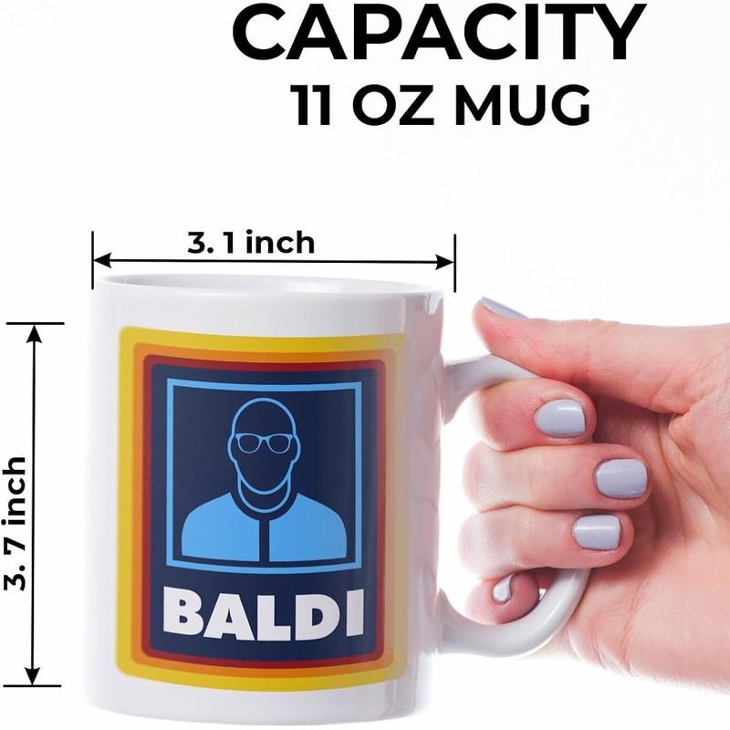 Baldi Gift Mug - Funny Novelty Present for Bald Men, Fathers Day, Grandad -Tumblers Cup Beverage Ceramic Washable Reusable Coffee mug travel  mug 6