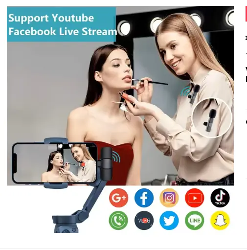Wireless Lavalier Microphone Portable Audio Video Recording Mini Mic for iPhone Android Live Broadcast Gaming Phone Mic 1