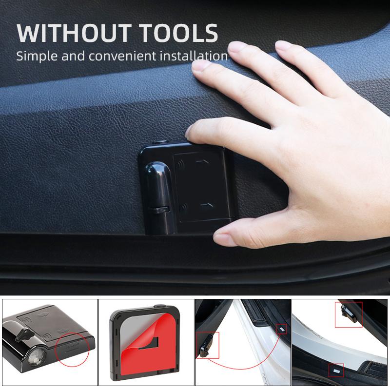 2/4Pcs Car HD Projector Lamp Car Door Wireless Welcome Light LED Decoration For Mazda 3 6 Atenza Axela Demio CX3 CX5 MP MS RX8 5