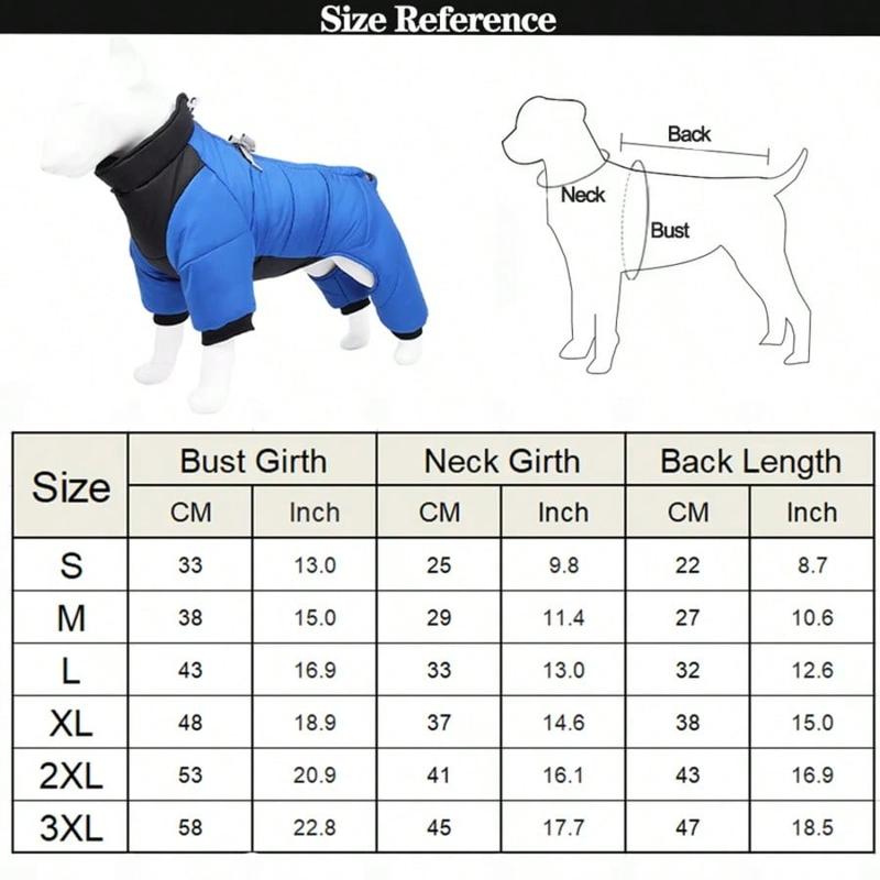 Waterproof Dog Jumpsuit Coat Winter Pet Dog Clothes Warm Puppy Cotton Jacket For Small Medium Dogs Pug Chihuahua Costume Bulldog 2
