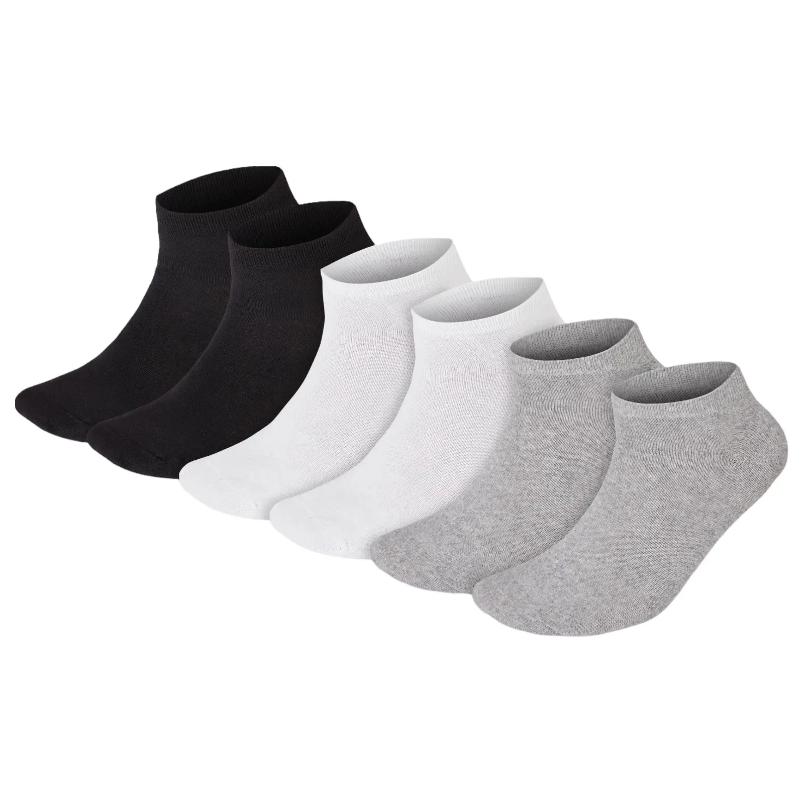 12 Pairs Mens Trainer Ankle Socks Running Socks for Men Trainer Athletic Low Cut Breathable Cotton Sports Socks Comfortable Quick Dry
