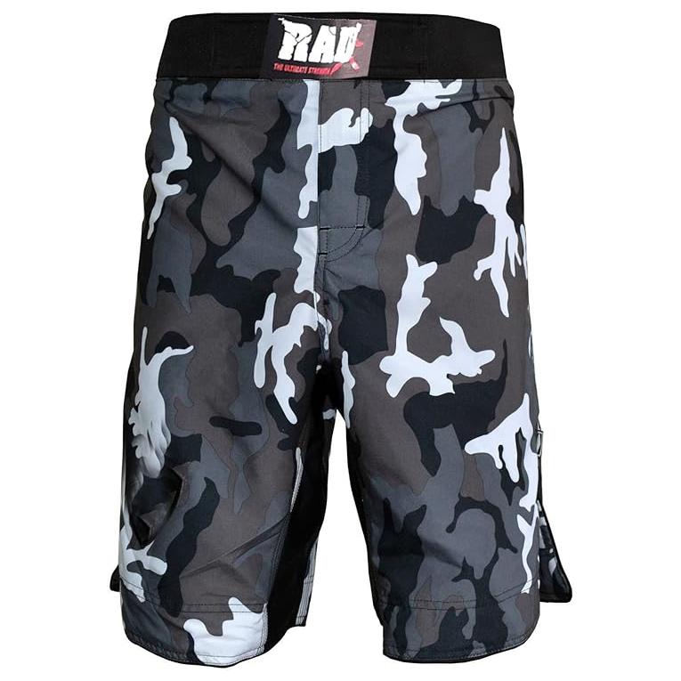 RAD MMA Fight Shorts Grappling UFC Short Kick Boxing Muay Thai Cage Fighting Shorts Camo Grey Camouflage Martial Arts Bottoms 2