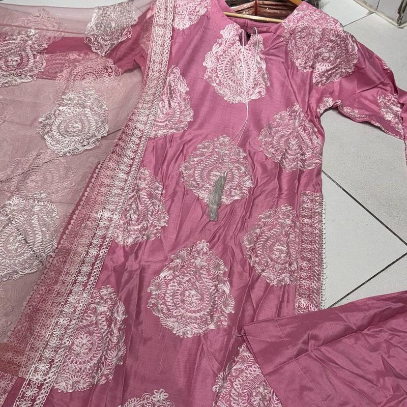 5 COLOURS! LC 7668 Embroidered work plazzo kameez design with white embroidery  Womenswear 4