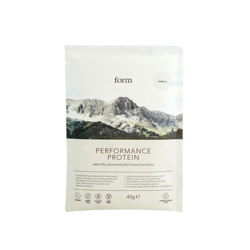 Form Performance Protein - 40g Single Serve Sachet - Vanilla Flavour - Vegan Protein Powder with 30g Protein per Serving - Dairy, Gluten, GMO & Soy Free - Natural Fitness Supplement 1