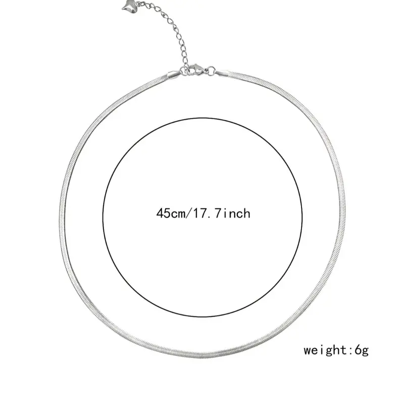 GJ Stainless Steel Snake Chain - Fashion Necklace for Women 3
