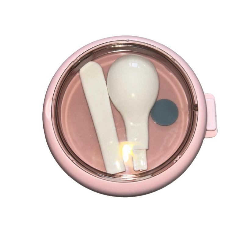 Stainless steel vacuum insulated Soup cup with spoon 4