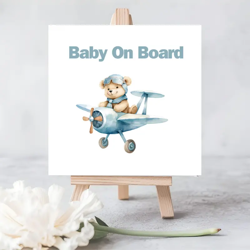 Baby Boy On Board Seeded Card 1
