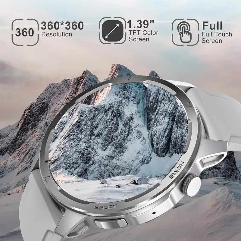 Smart Watch for Men Women Call and Text, Waterproof Sports Smartwatches with AI Voice/Heart Rate/Sleep Tracker, 1.39'' TFT HD Full Touch Screen Bluetooth Ladies Health Watches for iphone Android 2