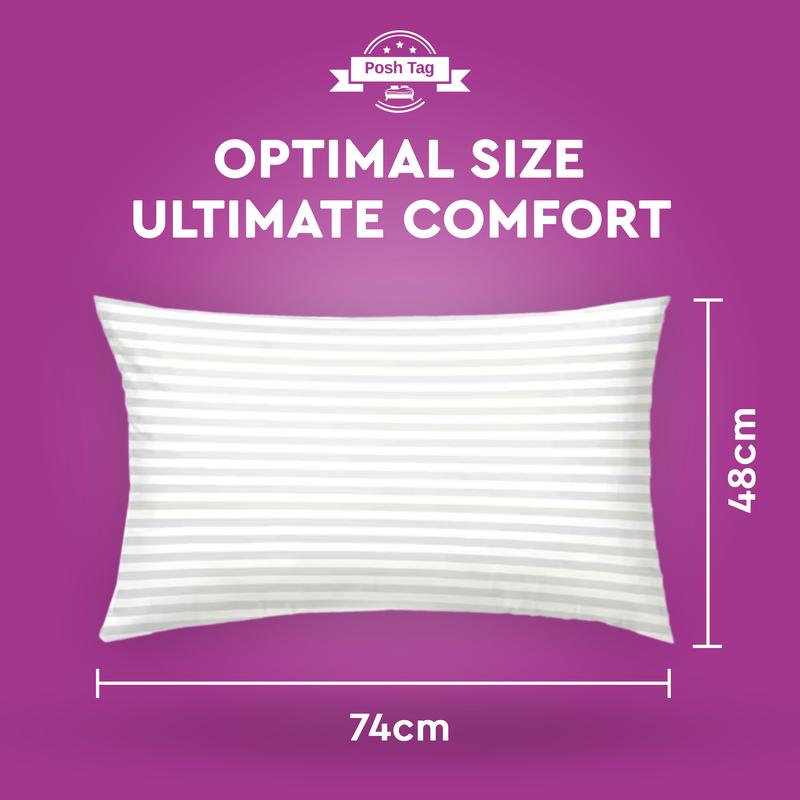 Extra Filled  Hotel Quality Stripe Pillows Pack of 2 & 4 Same Day Shipping Luxury Pillows UPTO 51% discount 9