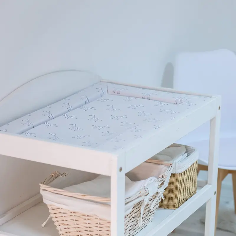 Red Kite Changing Mat Tree Tops. Unisex Baby Changing Mat (74 x 48 x 3.5cm) with Animal Pattern Design and Raised Padded Edges (White/Grey Zebra Design) 3