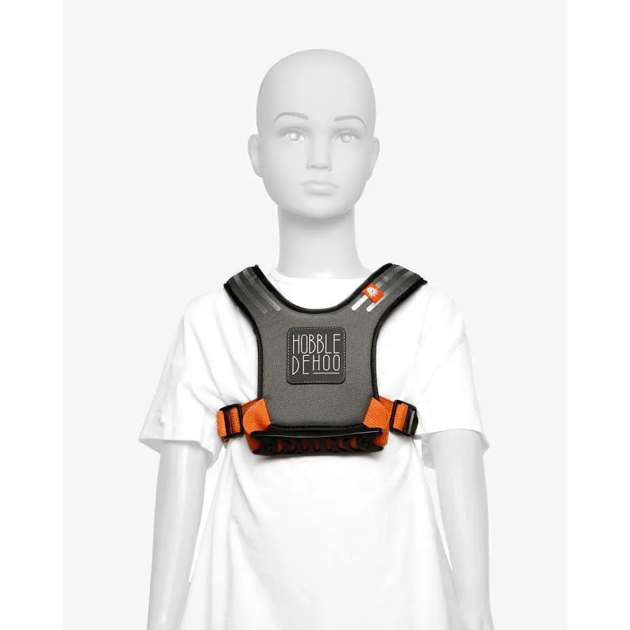 Hobbledehoo Child Harness - Grey/Orange, for Children with reduced danger awareness