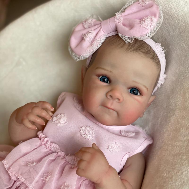 Product Introduction of [Popular Choice] 20-Inch Hand-Painted Silicone Vinyl Reborn Doll in Pink with Accessories - Full Body, Soft Touch, Realistic Features, Includes Outfit & Feed Container - Ideal for Family, Birthday Gifts & Collectors, Doll Accessories 5