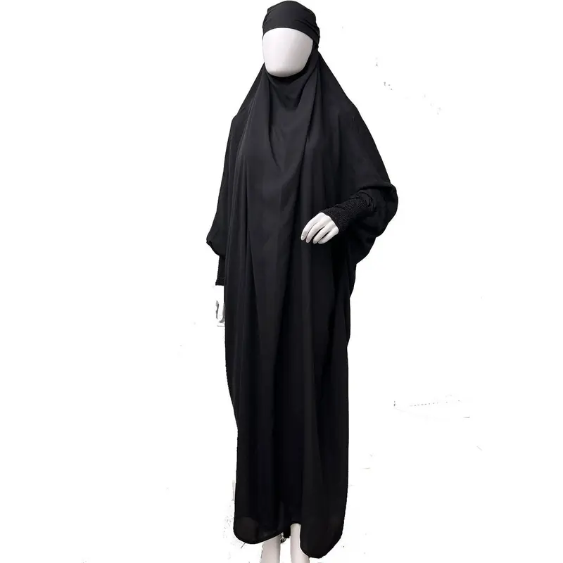 ASL-08 Haya - 1 Piece Jilbab Prayer Set with Elasticated Cuff 5