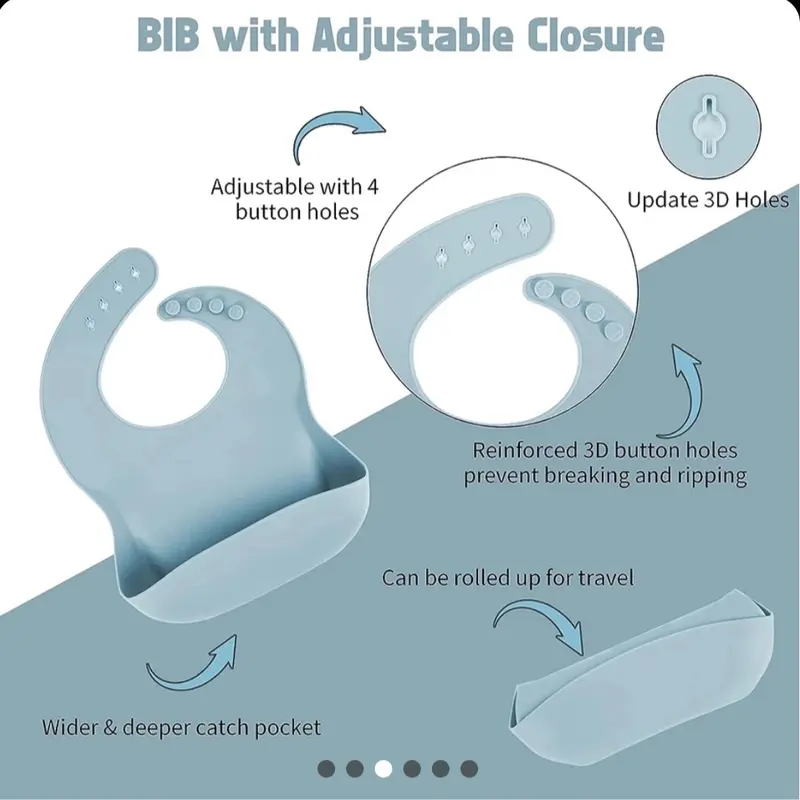 Crab Baby Toddler Weaning Set with Silicone Bib, Suction Bowl, Plate, Spoon, and Cup 2