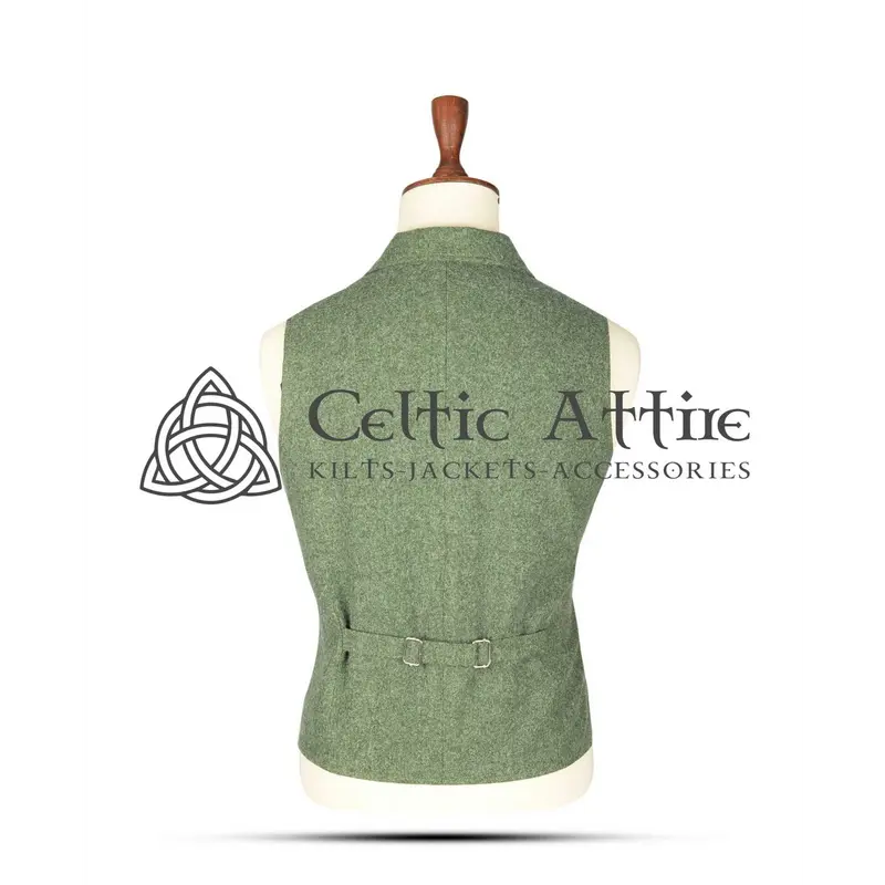 Lovat Green Wool Kilt Vest 3