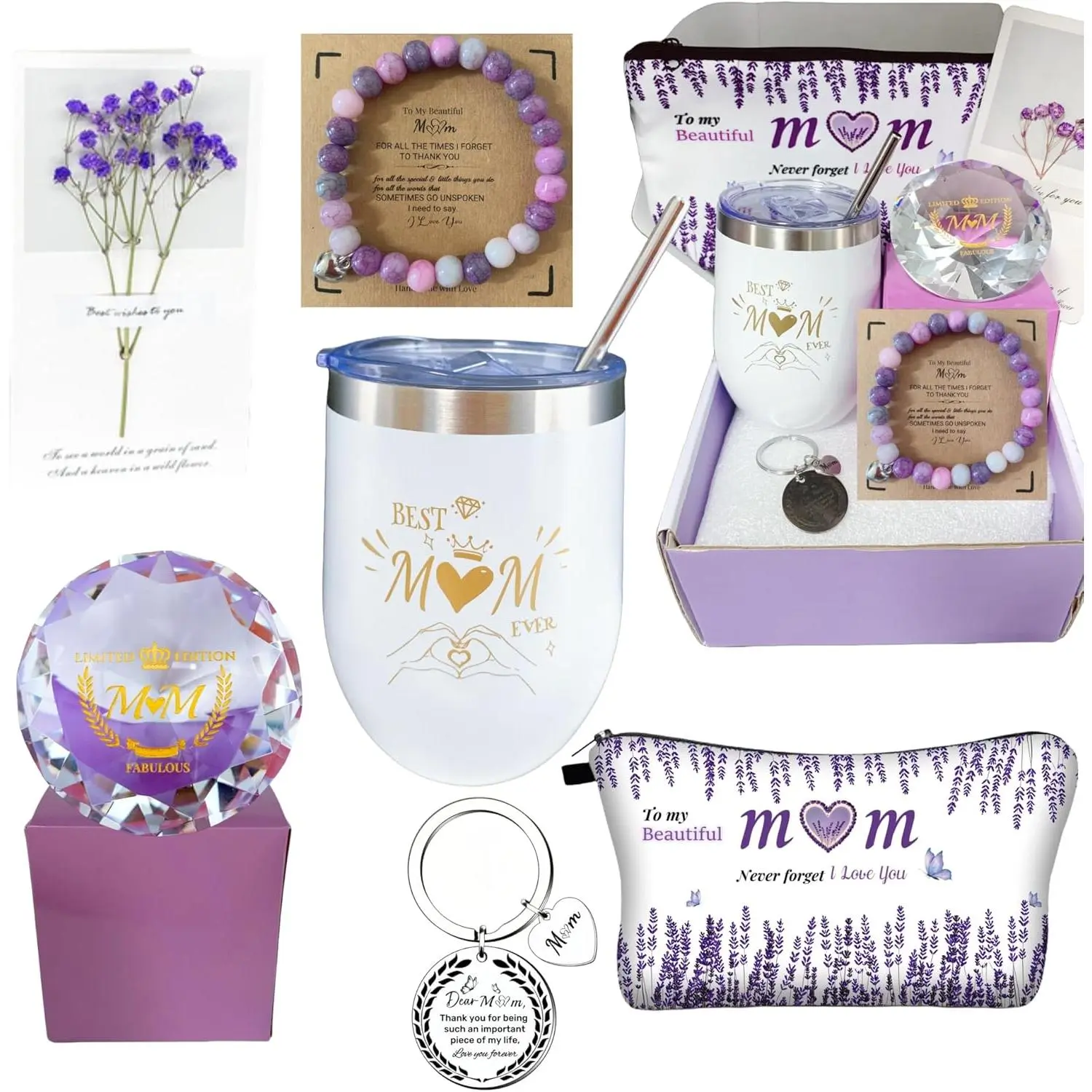 Gifts for Mum, Mum Birthday Gifts, Birthday Gifts for Mum, Mum Gifts, Mothers Day Gifts, Best Mum Mug, Presents for Mum, Christmas Gifts for Mum, Mom Birthday Gifts Hamper Purple