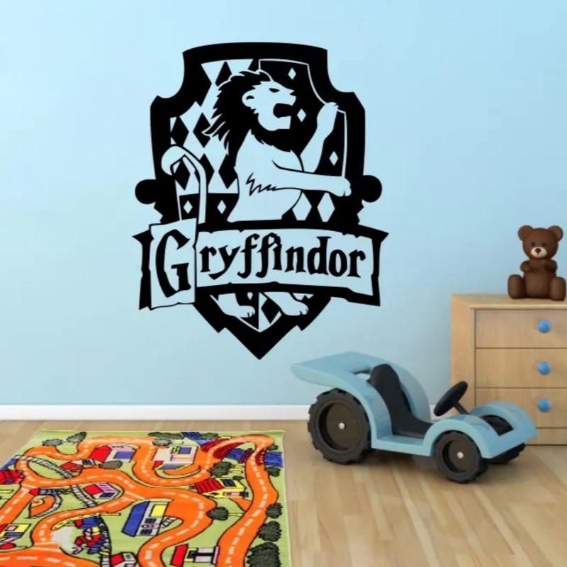 Harry Potter House Shield Badge - Crest Vinyl Wall Sticker Gryffindor Ravenclaw Hufflepuff Slytherin Decor Decorative Room 2