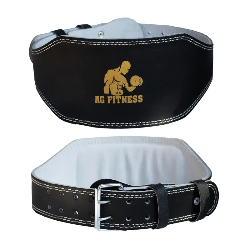 AG Fitness Weight Lifting Belt Leather Gym Training Fitness Back Men Woman 0