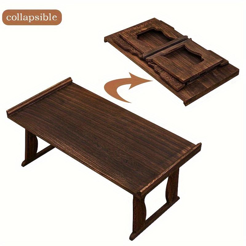 Product Introduction of Simple and modern Foldable Japanese-Style Low Table - Durable Paulownia Wood, Perfect for Meditation, Coffee & Bedside Use 9