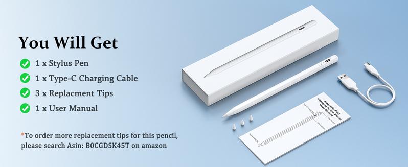 Product Introduction of Stylus Pen for iPad, Apple Pencil W/Palm Rejection&Tilt, 13 Mins Fast Charge, MEKO iPad Pencil for iPad 6-10,iPad Pro11/12.9"/M4,iPad Air3/4/5/M2,iPad Mini5/6 4