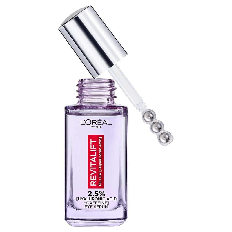 Product Introduction of L'Oréal Paris 2.5% Hyaluronic Acid and Caffeine Eye Serum, Revitalift Filler, Replumps, Brightens And De-Puffs Eyes – 20ml Gentle Skin Care Comfort 3