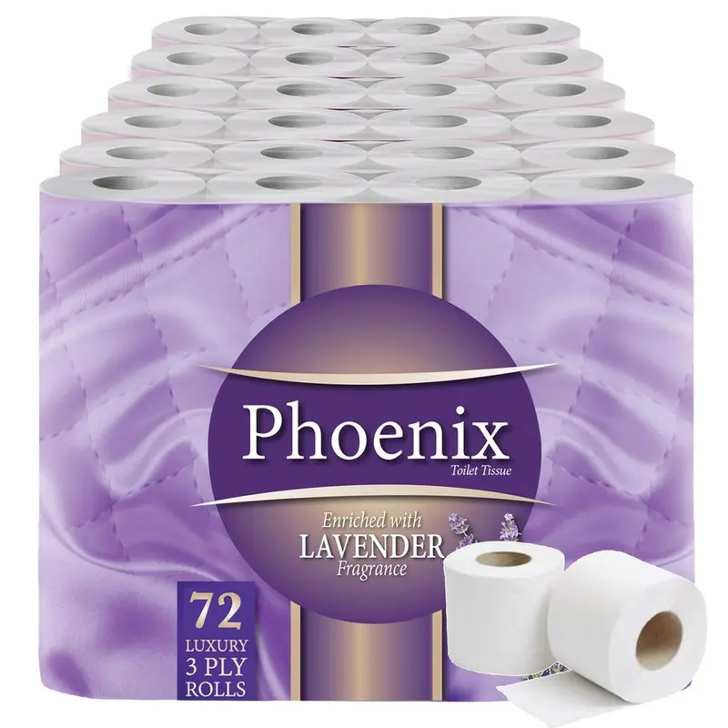 72 Toilet Rolls Lavender Fragranced 3 Ply 1