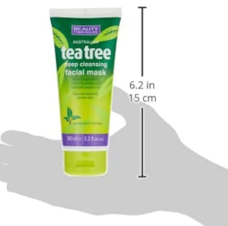 Product Introduction of Beauty Formulas Australian Tea Tree Deep Cleansing Facial Mask ,Beauty Formulas Tea Tree -  Exfoliating Deep Cleansing Foaming Face Cleanser for All Skin Types - Face Exfoliator, Facial Cleanser for Teen, Women, Men, 2 pack 2