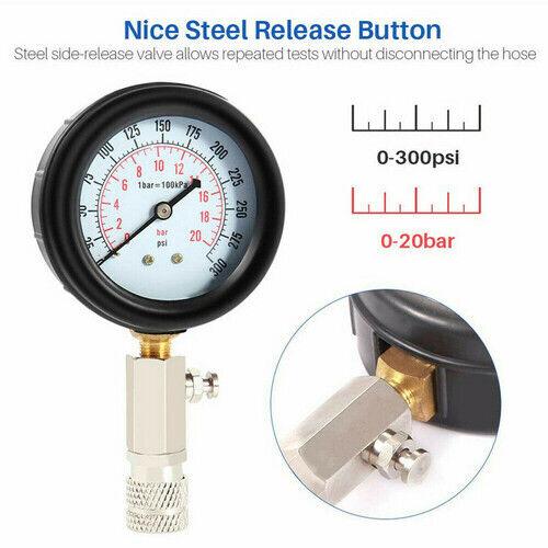 Product Introduction of Petrol Engine Cylinder Pressure Tester for Car Compression Test Gauge Kit Set UK 6