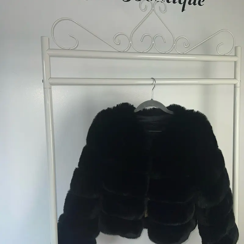[IRIS ROSE BOUTIQUE] Premium Faux Fur Jacket - 5 Row Sleeve - 5 Colours 2