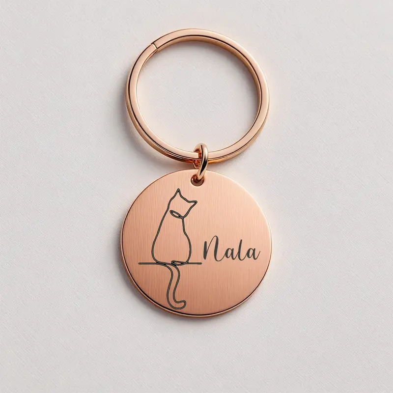 Custom Cat Line Tag 2