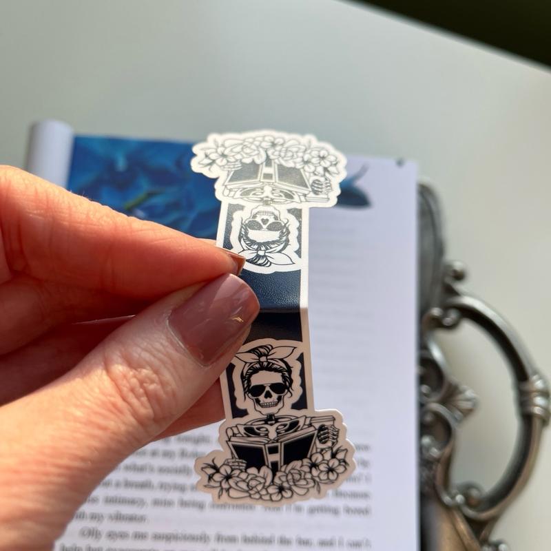 Magnetic Bookmark - Skeleton Reading - Perfect for between those pages. 3