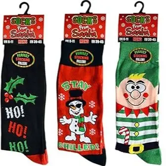 Mens Festive Christmas Socks - 6 Pairs of Novelty Xmas Socks - Ideal Stocking Filler - Santa, Menswear 2