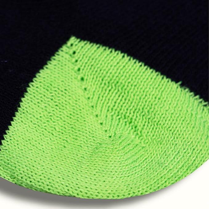 Kids  12 Pack Cotton Rich Colour Heel & Toe Black School Socks Sizes 9-12 and 12-3 1
