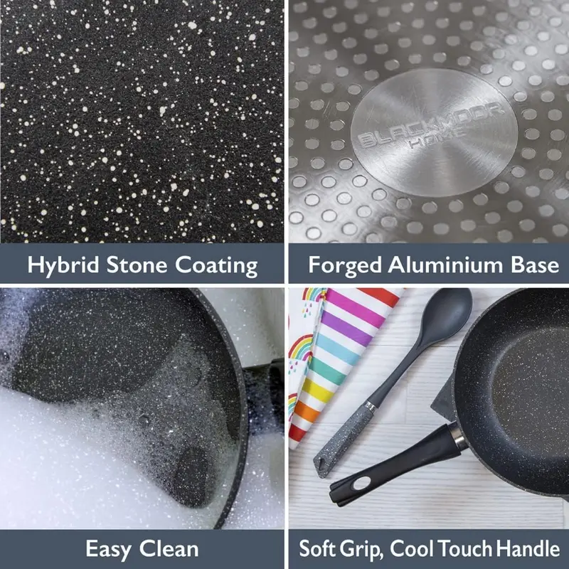 Non Stick Frying Pan 20cm, Induction, Electric & Gas Hob, Egg Frying Pan Cookware 2