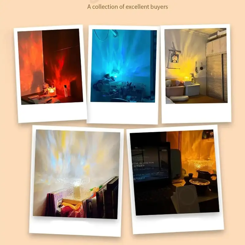 Ocean Wave Projector Light 16 Colors Midnight Aura Aurora Glow Lamp Home Office Bar Restaurant Underwater Projector Night Light 5