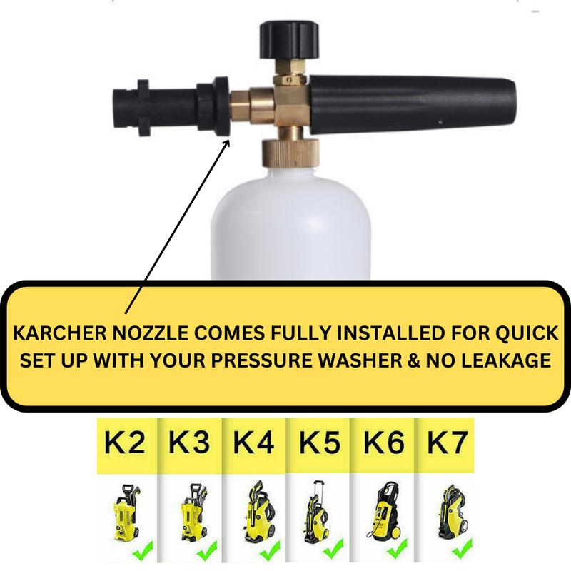 Snow Foam Lance Gun For Karcher K2-K7 Cannon Car Pressure Washer Washing Bottle pressurewasher spraybottle For highpressure washing 3