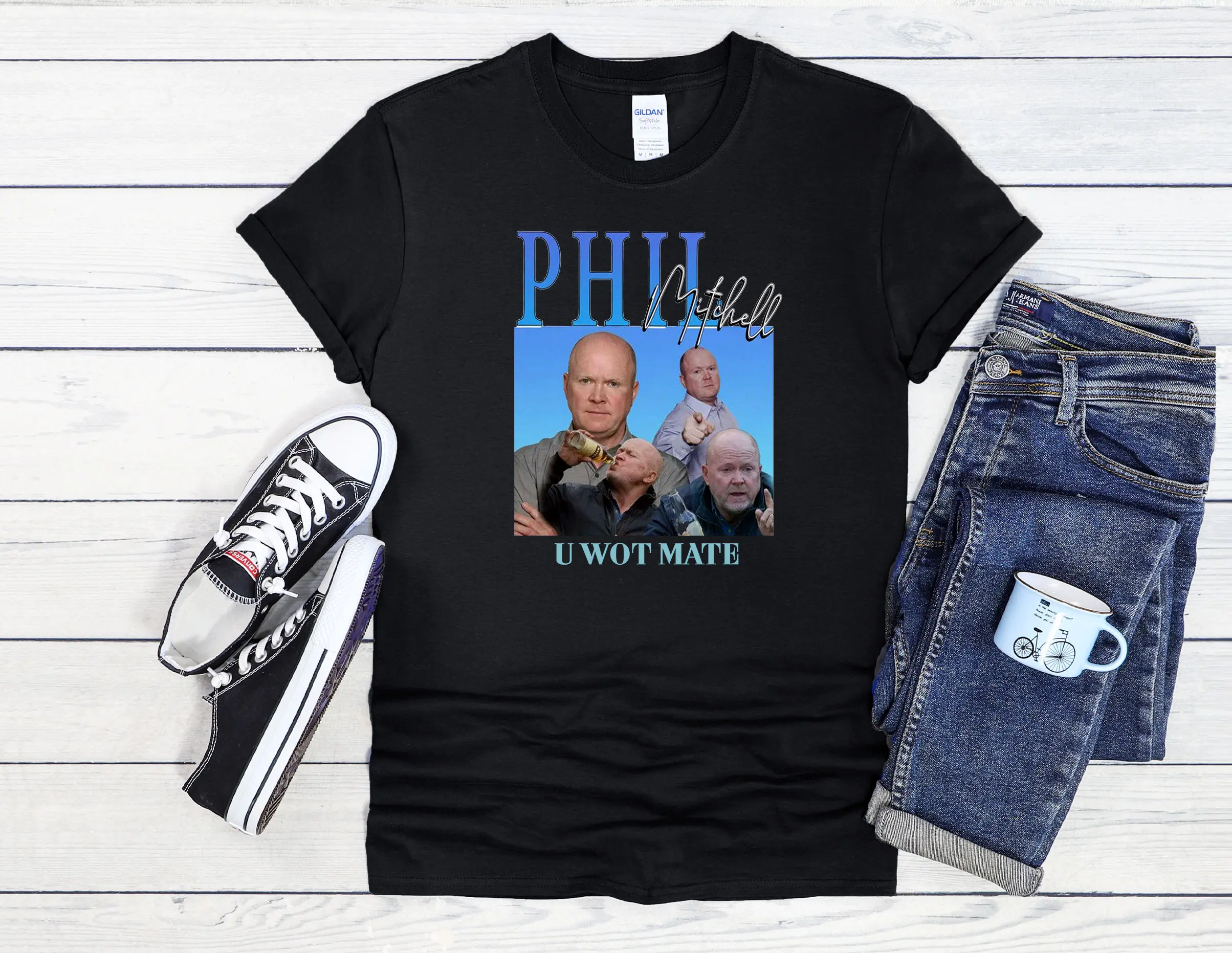 Phill Mitchell Homage U Wot Mate Men Women Unisex Top T Shirt