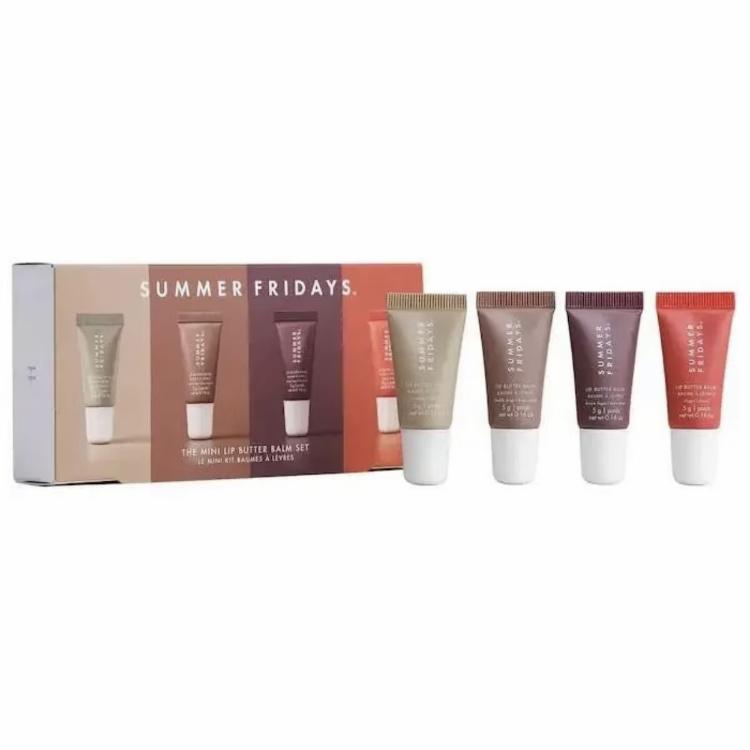 Product Introduction of Summer Fridays Vanilla Beige Lip Balm Mini Lip Gloss Set Moisturizing Transparent Smooth Soft Tube Mirror Lipstick Makeup Set Moisturizer Cosmetic 17