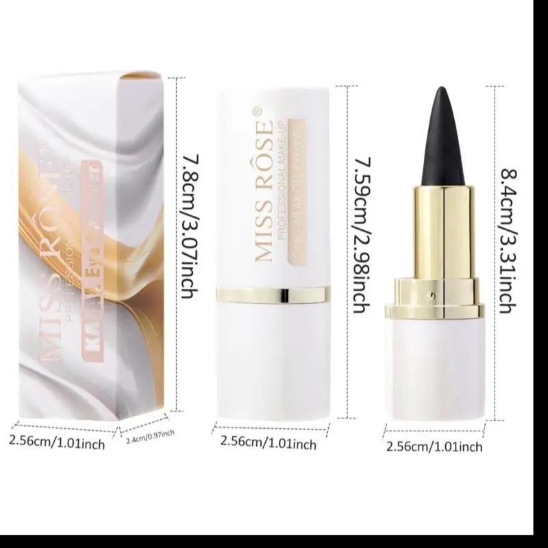 Eyeliner /kajal - Quick Drying & Long Lasting Cosmetic Kajal stick Eye Liner for Women -NOT WATER PROOF  eyeliner Smooth Makeup Lipliner Black 1