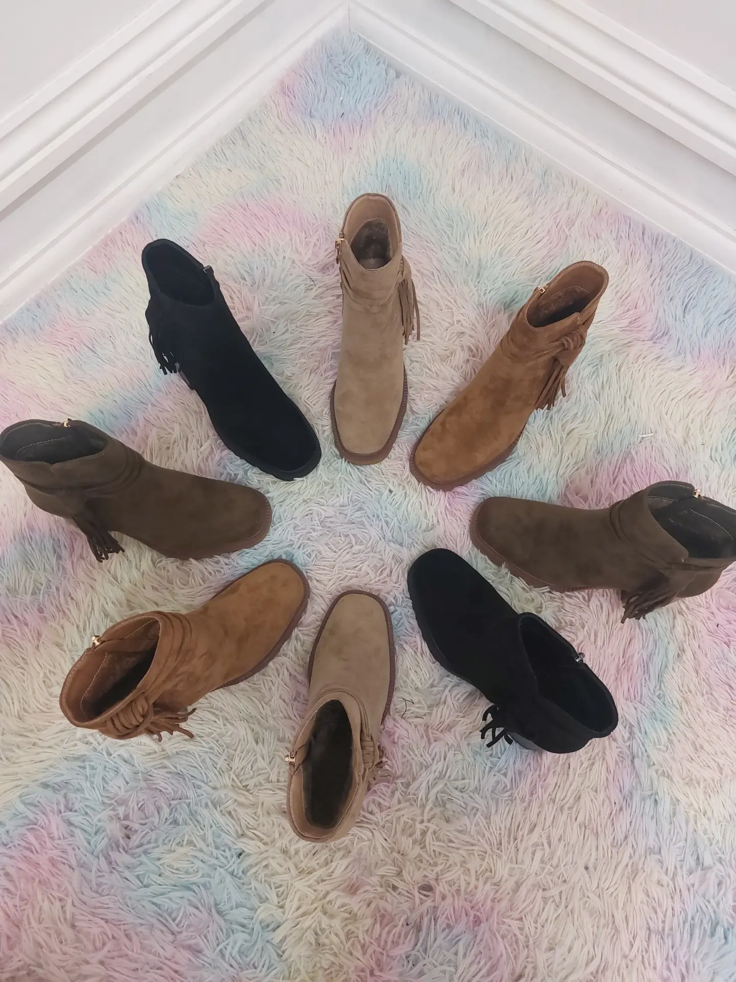 KMO ROSIE suedette heeled boots